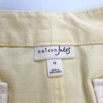 Maison Jules Women Chino Shorts Size 12 Butter Yellow Preppy Country Club Summer Photo 3