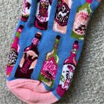 Little Blue House by Hatley women’s crew socks Northern Wine pink green blue Photo 1