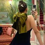 ZARA  mini bodycon little black dress with velvet velour bow evening wedding  Photo 7