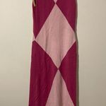 RTR Victor Glemaud Sz S Pink Harlequin Colorblock Sleeveless sweater Maxi Dress Photo 6