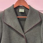 Geiger Women’s Pure Wool Button Down Sweater Jacket Dark Green/Black Size 40 Green Photo 5