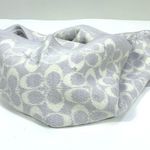 Metallic Star Signature Coach Logo Infinity Scarf Chalk Grey NWT Photo 7