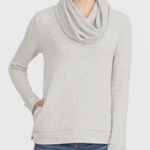 J.Crew Cowl Neck Sweater Women L Wool Blend Neutral Coastal Pocket Preppy Knit Photo 0