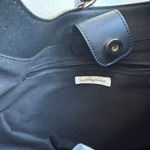 Anthropologie By  Black Raffia Mixed Media Bucket Tote Medium Shoulder Bag Photo 9