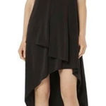 BCBGMAXAZRIA High Low Knit Tank Dress Sz M NWT Black Asymmetrical Hem Chic Photo 0