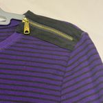 Lauren Jeans Co. Ralph Lauren Purple Long Sleeve Shoulder Zipper Elbow‎ Pads Size L Photo 3