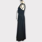 Harbison Moonbeam Cutout‎ Jersey Maxi Dress Women's Medium Black Sleeveless NWOT Photo 3