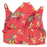 AQUA SWIM Ruched Coral Floral One Piece Swimsuit Size M Photo 6