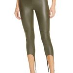 NWT Alix NYC Brower Faux Leather Stirrup Leggings Pine Green Women’s Size Small Photo 1