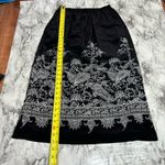Diane Von Furstenberg  100% Silk black white paisley print skirt size medium midi Photo 6