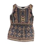 HEMANT & NANDITA Vibrant Boho Patterned Mini Dress Women’s size 1 X Blue Photo 11