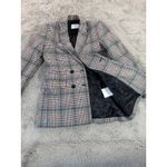 Sandro Paris Lauryn Plaid Wool Blazer Women Size 36 Double Breasted Designer Lux Photo 3