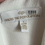 Dress the Population  • Solid White Ivory Scalloped Trim Adrian Dress Photo 4