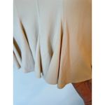 Escada Pull On Fishtail Knee Length Skirt Wool Ruffle Back Cream Women's Size 38 Photo 2