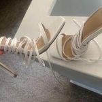Boohoo White Lace Up Heels Photo 1