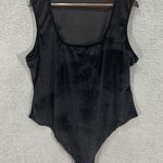 Rokoko Bodysuit Womens 2X 24 Black Velvet Sleeveless Square Neck Boho Whimsigoth Photo 0