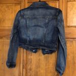 Decree Cropped Dark Wash Jean Jacket Small Photo 4
