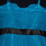 Blue Strapless Prom Dress Size 4 Photo 3
