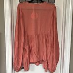 SheIn BRAND NEW Rusttydustty Swiss Dot Tie Neck Lantern Sleeve Peplum Blouse Size 0XL Photo 5