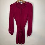 Diane Von Furstenberg  Silk Shirt Dress Sz 2 Belt Tie Photo 6