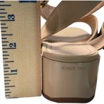 Franco Sarto  Noel Beige Leather Ankle‎ Strap Block Heel Sandals Womens Size 8M Photo 6