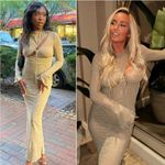 House Of CB  Giovanna Stone Floral Lace Long Sleeve Maxi Dress M Photo 6