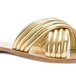 Raye Women's Ziggy Flats in Tan & Gold Photo 0