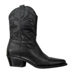 Steve Madden  Western Black Leather Cowboy Boots Coastal Cowgirl Size 8 Photo 0
