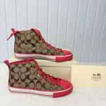 Coach Franca Signature C/Calf High-top Kaki/Pink Women's Size 6.5 Photo 1