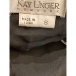 Kay Unger  Halter Plunge Neck silk lace Maxi Dress gown Black gold Whimsigoth 6 Photo 7