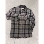 Free People ‎ We the Free Anneli Plaid Shirt Jacket S Purple Green  Oversized EUC Photo 1