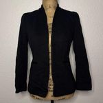 J.Crew Going Out Blazer Stretch Twill Black Women Size 4 Open Front Career Chic Photo 0