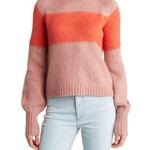 ALLSAINTS NEW All Saints Lou Uno Jumper Stripe Colorblock Crewneck Fuzzy Sweater Large Photo 0