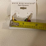 Pure Expressions Green Purple Women's Earrings Photo 3