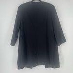 Coldwater Creek  Open Front Crochet Lace Long Line Jacket Black size 14 Photo 9