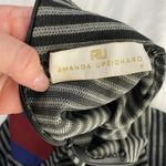 Amanda Uprichard Grey Red and Blue Striped Color Block Sweater Dress-Small Photo 2