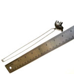 Silver tone puffy elephant pendant necklace Photo 7