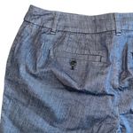 Ann Taylor  LOFT Chambray Bermuda Shorts High Waist Dress Casual Dark Wash Size 8 Photo 9