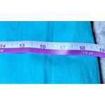 Vintage 90s Tunic Dress Womens Size 10 Blue/Green Knee Length Light Houses Linen Blue Photo 9