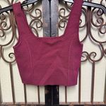 ZARA  burgandy corset crop top Photo 2