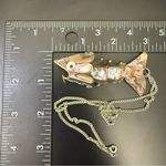 Vintage 60s Sterling Silver Abalone Shell Articulated Fish Bottle Opener Pendant Photo 7