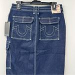 True Religion denim cargo maxi skirt size 27 NWT Photo 3