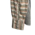 Dress Up Striped Plaid Peplum Button Up Shirt Cottagecore Women Size Small Photo 6