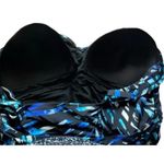 Swimsuits For All SWIM365 Swimsuit Blue Painterly Leaves Women Plus Size 30 NWOT Photo 5