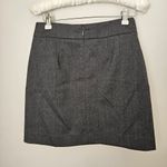 Loft Mini Skirt Business Casual Buttons Gray Neutral Staple Classic Petite Photo 2