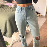 Abercrombie & Fitch Abercrombie The Dad Curve Love High-Rise Photo 0