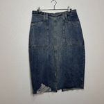 Free People NWT We The Free Elisa Pencil Ripped Denim Skirt 12 Photo 1