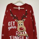 No Boundaries  Get Your Jingle On Red Crewneck Sweater Photo 1