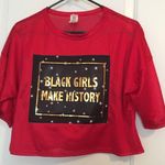 J & Sky Women's Size Jersey Top Short Sleeve Cropped Red Photo 0