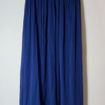 J.Crew Nadia Long Dress Silk Chiffon Dark Cove Blue Wedding Formal Size 6 Photo 0